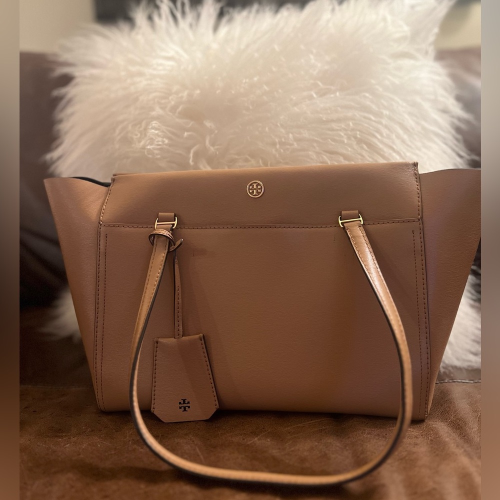 Tory Burch Beige Leather Tote